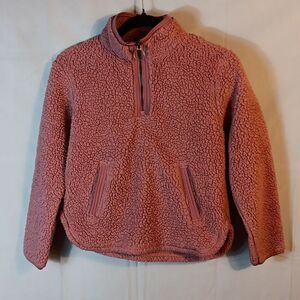 Cuddly Sherpa Girl's Quarter Zip Sweatshirt